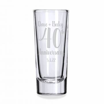 Angelic Anniversary | Personalized 2oz Tall Shot Glass